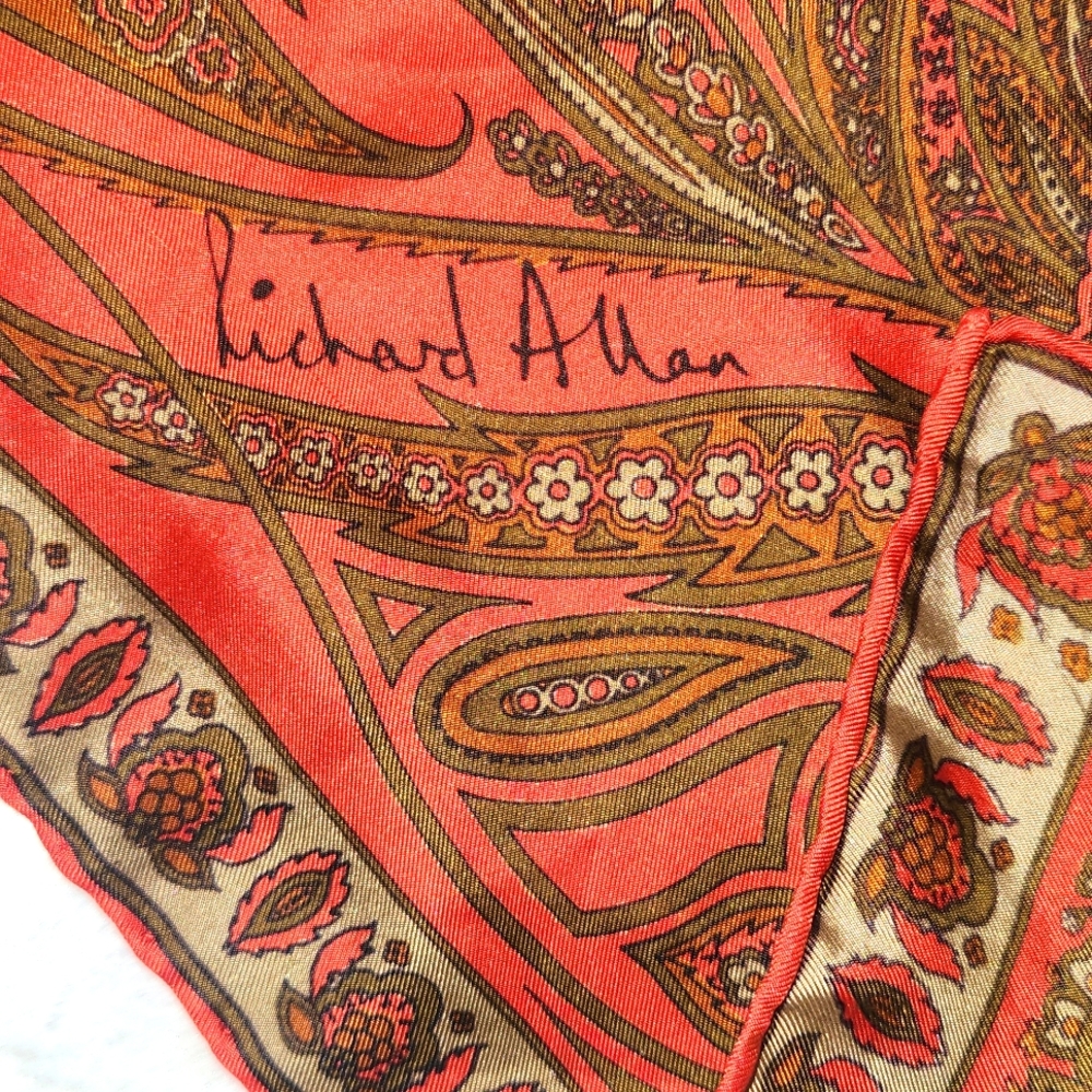Vintage Richard Allan Silk Scarf - Picture 2 of 2